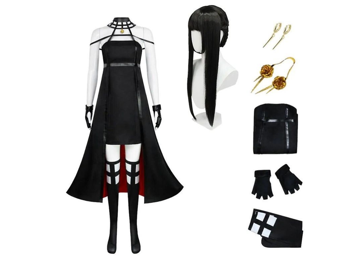 Disfraz De Cosplay De La Familia Spy X De Yor Forger, Vestido, Peluca, Armas Y Accesorios Para Mujer.