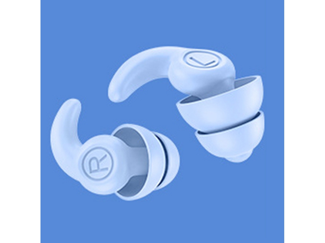 Ycnm-tapones De Silicona Para Los Oídos, Reutilizables, Silenciosos Y Con Reducción De Ruido Para Dormir, De Tercera Generación, Color Azul.
