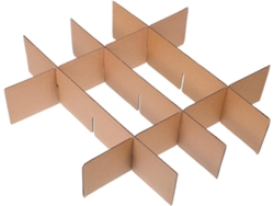 Juego 5 Separadores Cajas Mudanza 335x335x80 Cartón Resistente Rejilla Protectora Almacenamiento Cristalería