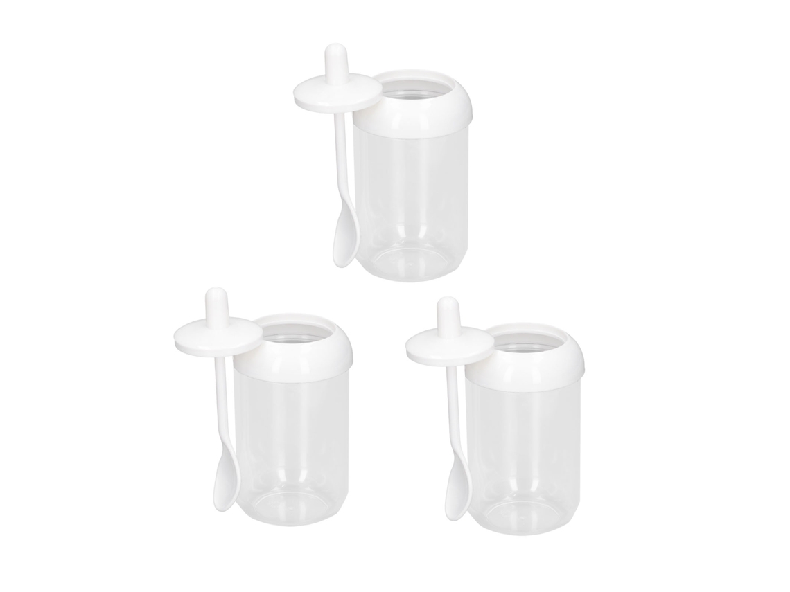 3 Cajas Para Especias Con Cuchara, Botella De Condimentos Transparente Sellada Para La Cocina.