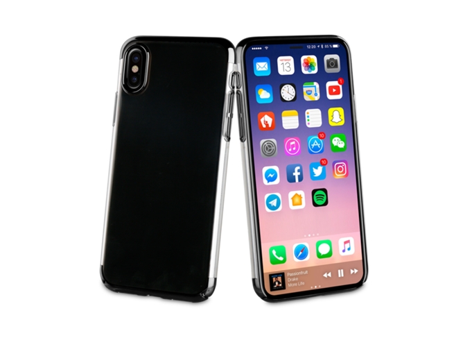 Carcasa iPhone X MUVIT Crystal Negro