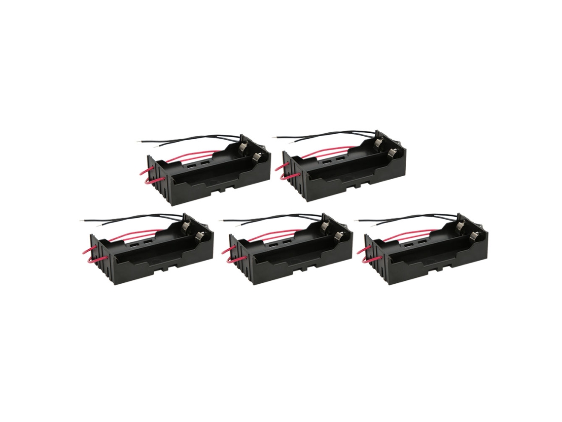 Soporte Para 2 Baterías Recargables 18650 Con Cable, Caja Para Armar, 5 Unidades.
