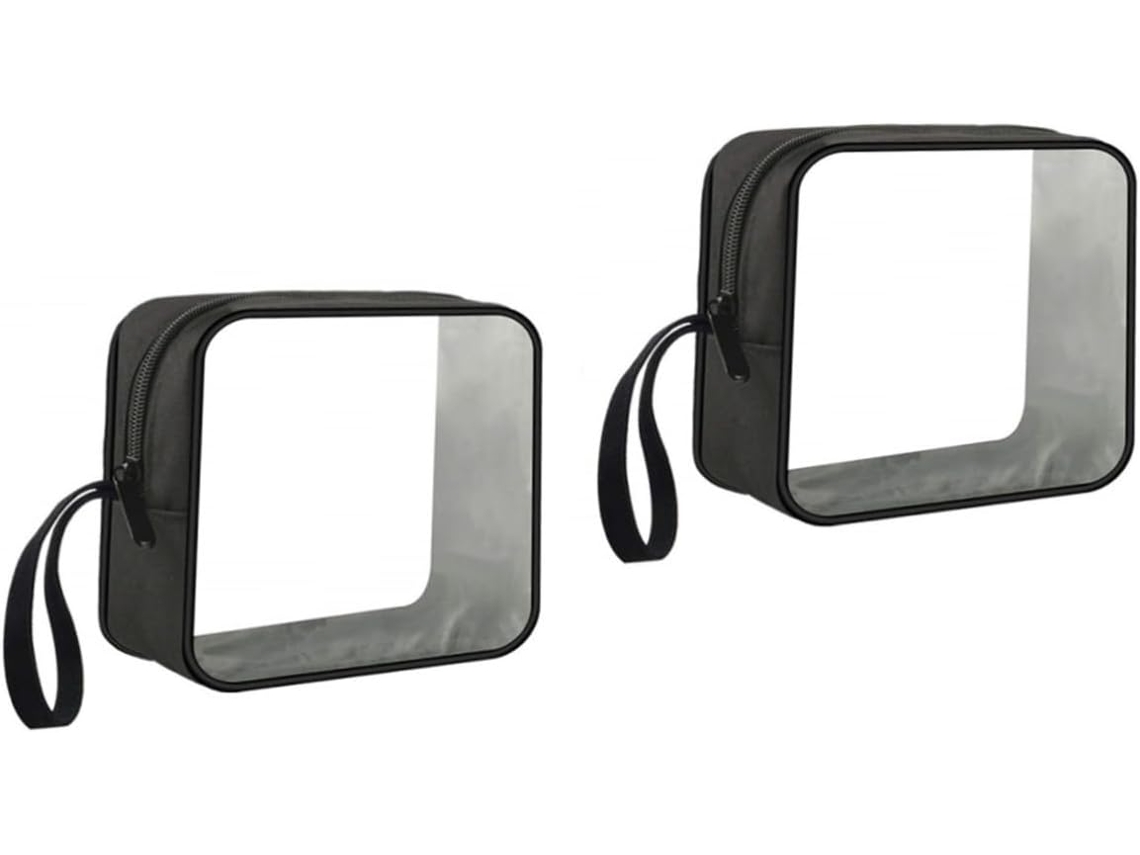 Neceser De Maquillaje Transparente E Impermeable De 2 Piezas Para Viajes, Cosméticos Y Almacenamiento Práctico.