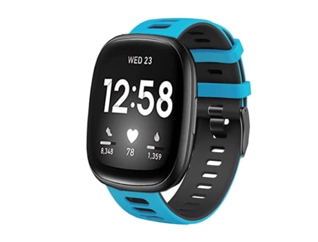 Correa Pioneer para Fitbit by Google Versa 3 Azul Claro y Negro