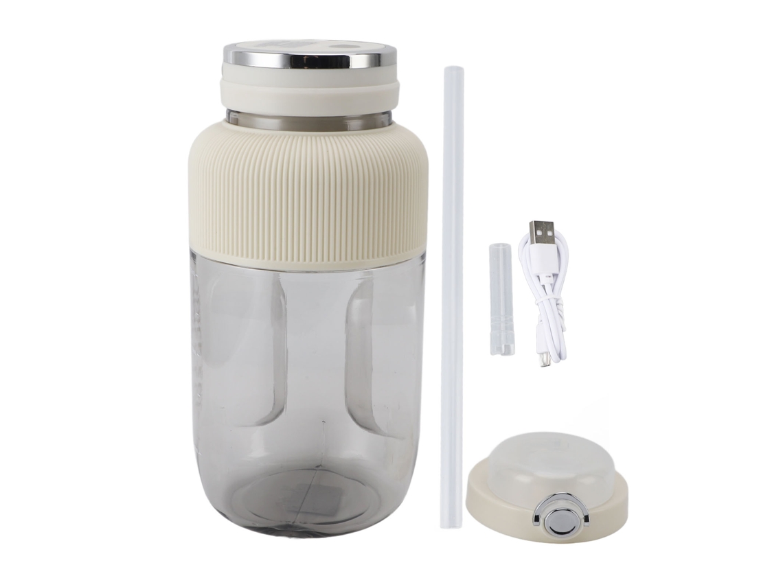 Vaso Batidor Eléctrico Inalámbrico De Gran Capacidad, Multifuncional, Portátil, Blanco.