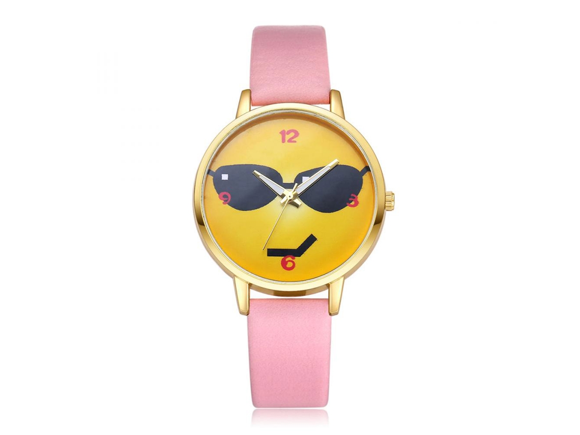 Reloj De Cuarzo Con Correa Pu Analógico Dial Redondo Pulsera Rosa Lvpai
