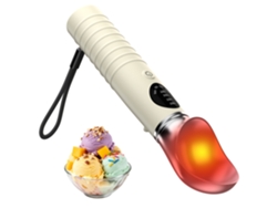 Cuchara Para Helado Con Calefacción, Desmontable, 4 Niveles De Temperatura, Pantalla Led, Para Helados Duros Y Postres Congelados (beige) Czhhmart