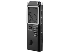 Grabadora digital activada por voz de 32 Gb Mini grabadoras de voz portátiles mejoradas con reducción de ruido para conferencias de reuniones en negro