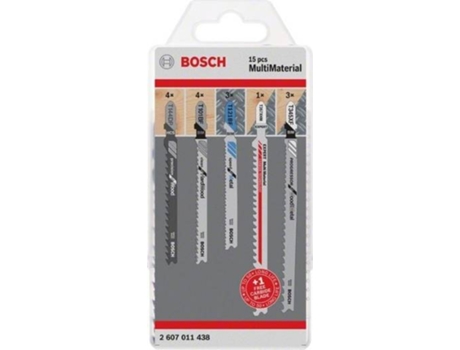 Conjunto de Láminas de Sierra de Calar BOSCH Vertical para Multimaterial - 15 Un - Vástago T