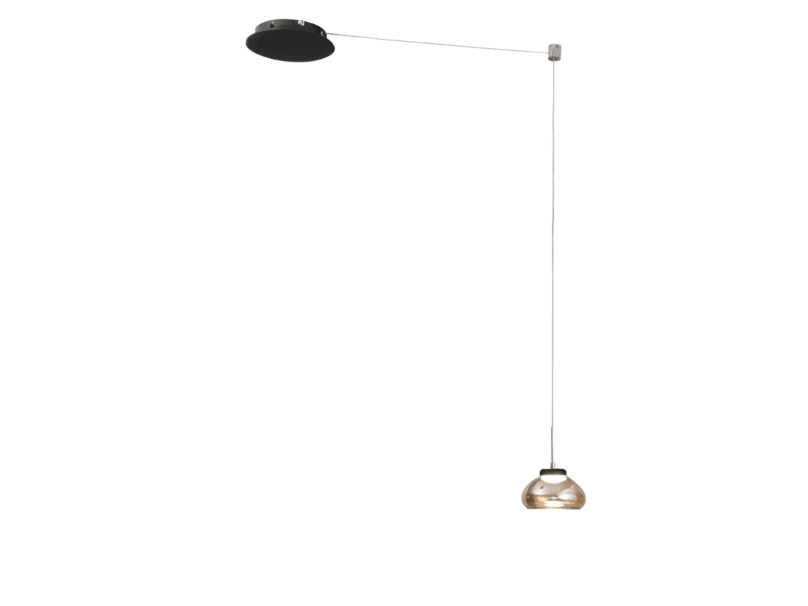 Lámpara colgante descentralizada regulable LED Arabella Amber Fabas Luce de 8 W