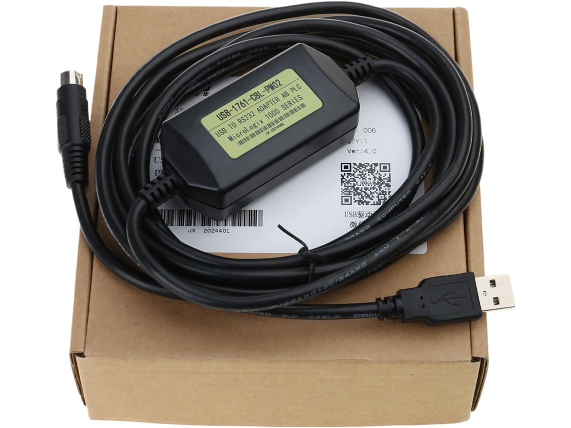 Cable De Programación Usb-1761-cbl Pm02 Para Las Series Micrologix 1000, 1200 Y 1500.