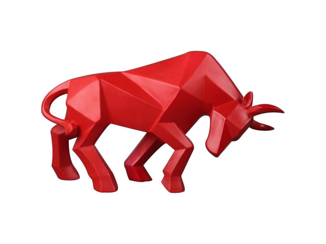 2026-figura De Torro De Resina Escultura Decorativa Para Hogar Hotel Café 35cm Negro Rojo