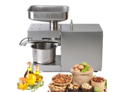 Prensa de aceite automática, alta tasa de extracción, acero inoxidable duradero, múltiples métodos de prensado, gris claro