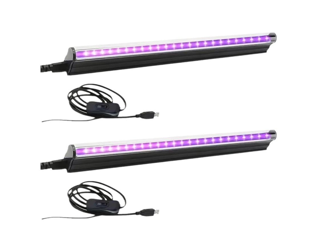 Rebe-2 Paquetes Led Uv Blacklight Lámpara Barra Escenario Tubo Luz Uv Portátil Fiesta Usb Plug And Play