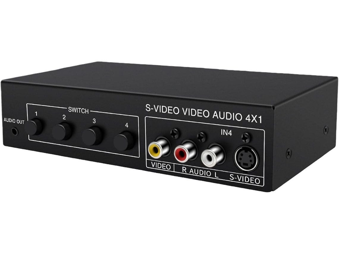 Conmutador De Audio Y Vídeo S 4x1, 4 Entradas, 1 Salida, Consola De Juegos, Accesorios Para Cine En Casa.