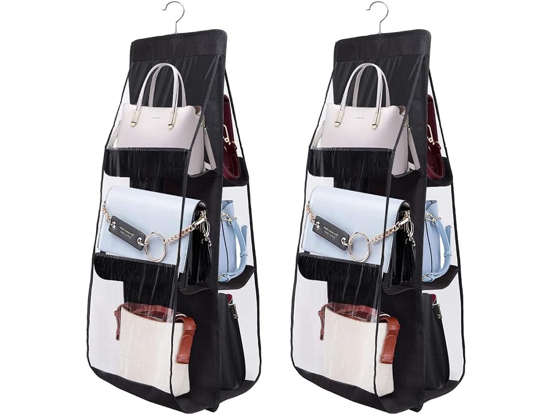 Bolsas de almacenamiento para armario (paquete de 2), organizador de armario, colgador de bolsas para armario, para estudiantes universitarios y sala de estar.