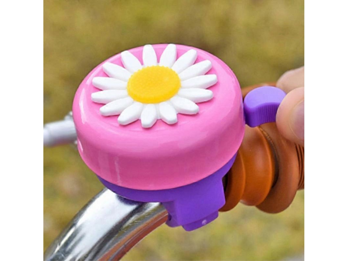 Rebe-campana De Bicicleta Infantil Azul Con Flor De Plástico En El Manillar Para Niños Y Niñas