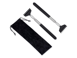 Paquete De 2 Rascadores De Espalda Portátiles Y Extensibles, Herramienta De Acero Inoxidable Con Bolsa De Transporte.