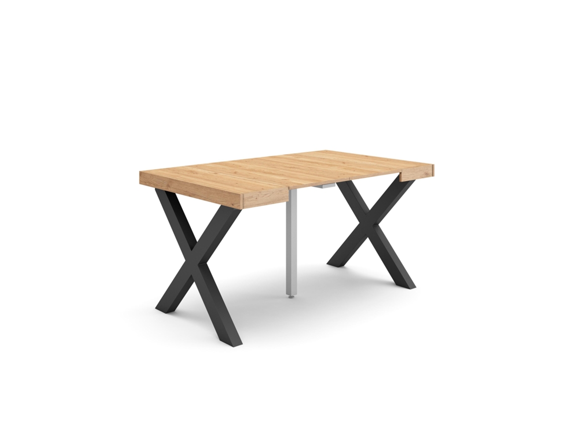 Mesa Consola extensible 140 Para 6 comensales Patas madera maciza Roble SKRAUT HOME