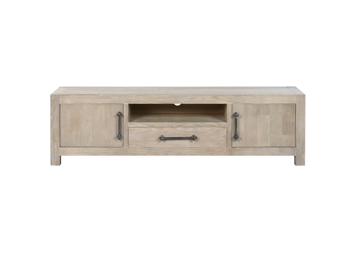 Mueble Tv Madera De Hevea Metal 160x40x46,5cm