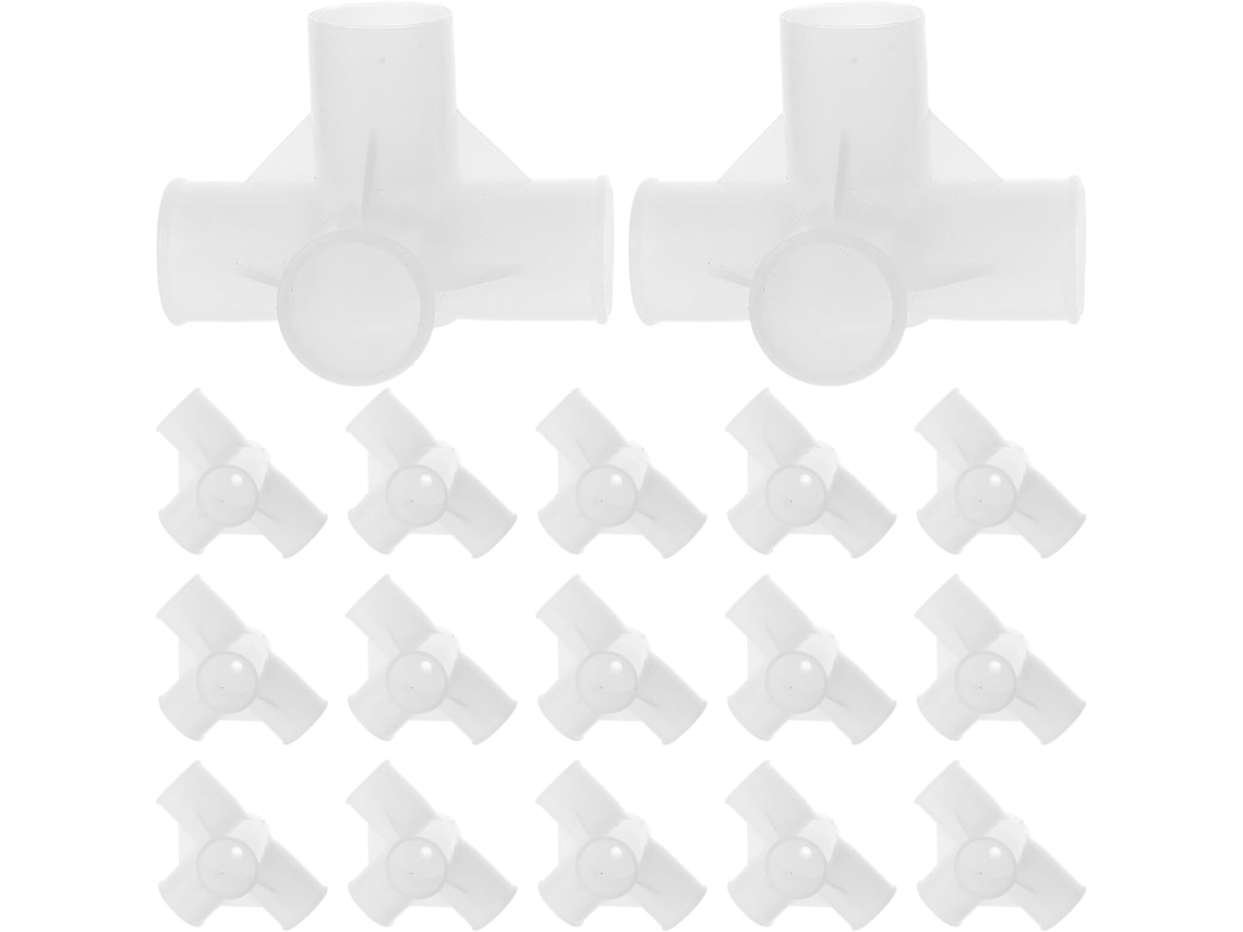 Paquete 50 Conectores Armario Cuatro Plástico Blanco 16 Expansión Flexible Reutilizable Accesorios Espacios