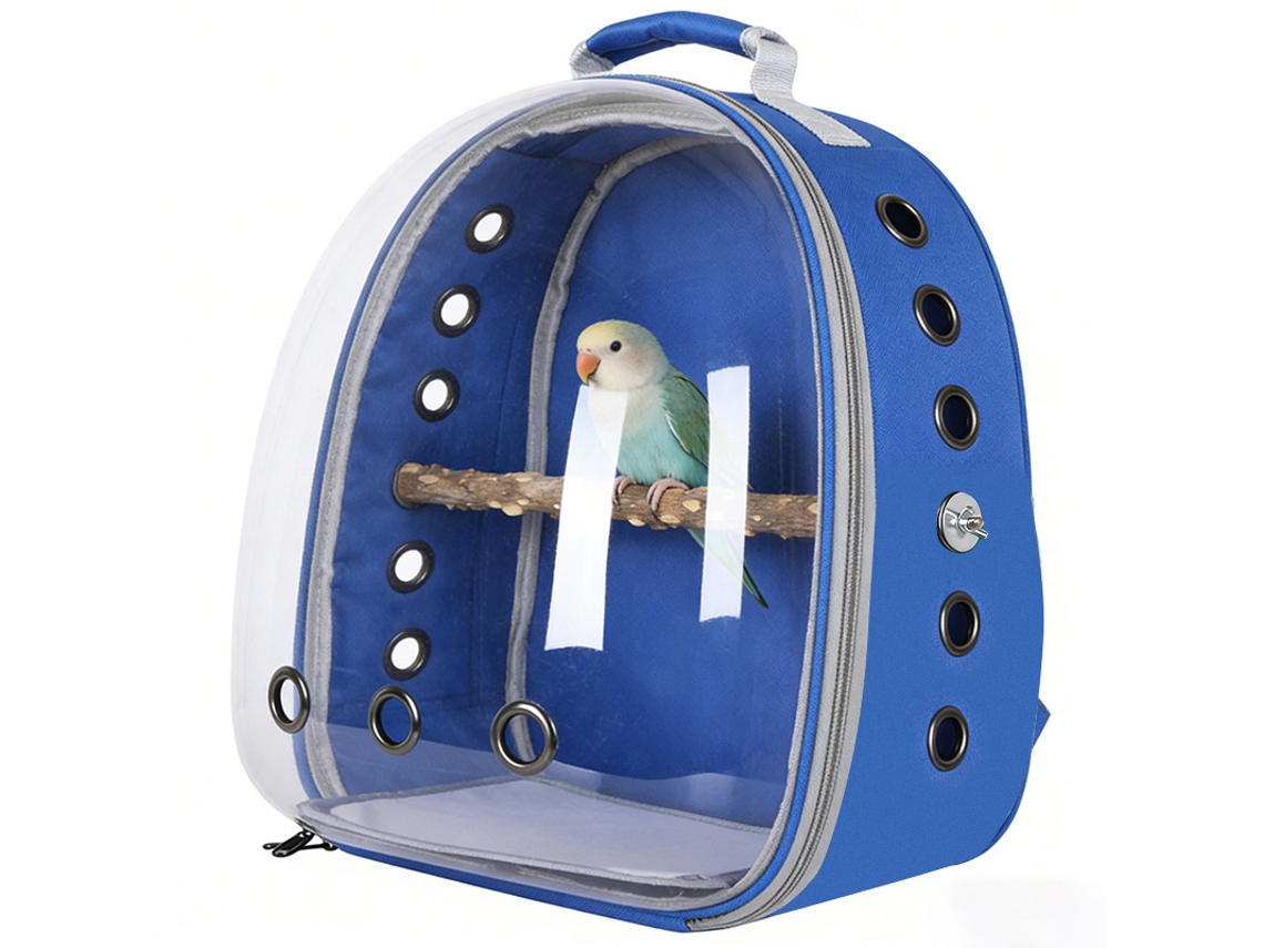 Transportín Digitallab Para Loros, Totalmente Ventilado, Diseñado Para Viajar (azul)