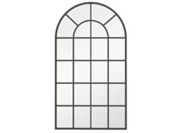 Espejo De Armario De Metal Negro, 110x62cm, Para Pasillo.