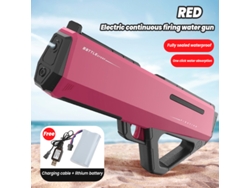 (rojo) Absorción Automática De Agua - Pistola De Agua Eléctrica De Pulverización Continua - Juguete De Lucha Acuática Para Exteriores