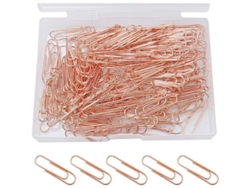 2026-200 Clips De Papel Oro Rosa, 28mm (1.1") De Acero Inoxidable, Suaves Y Duraderos