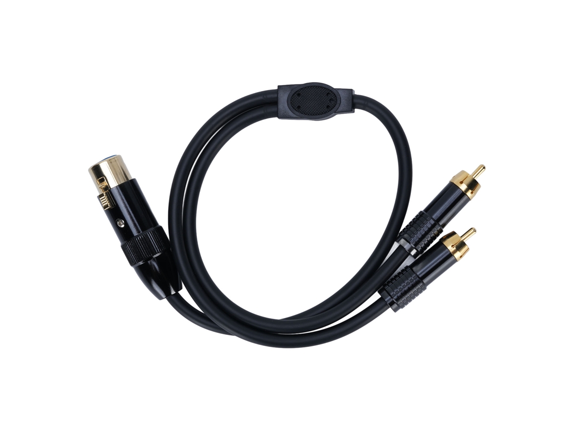 Cable Divisor En Y Xlr Hembra A 2 Conectores Rca Estéreo, Adaptador De 1,6 Pies Para Amplificador/grabadora.
