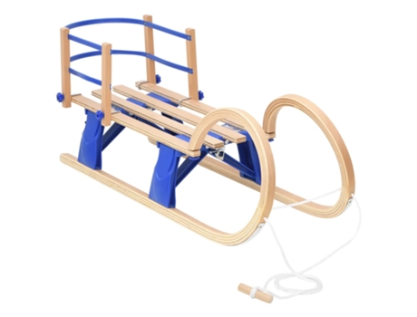 vidaXL Trineo plegable con respaldo madera contrachapada 110 cm