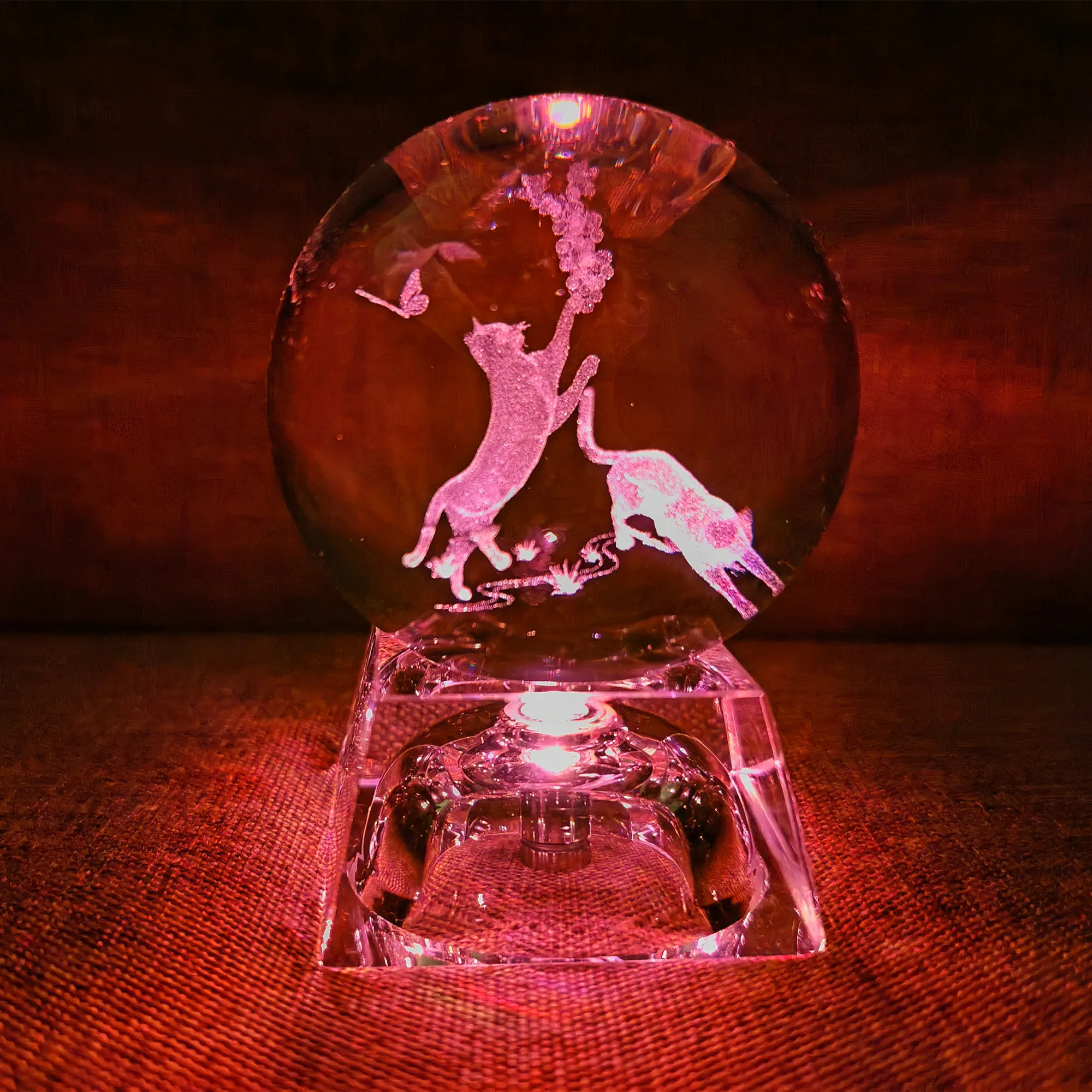 Bola De Cristal Led, Bola De Cristal 3d, Decoración Para El Hogar, Adorno Para El Día De San Valentín.