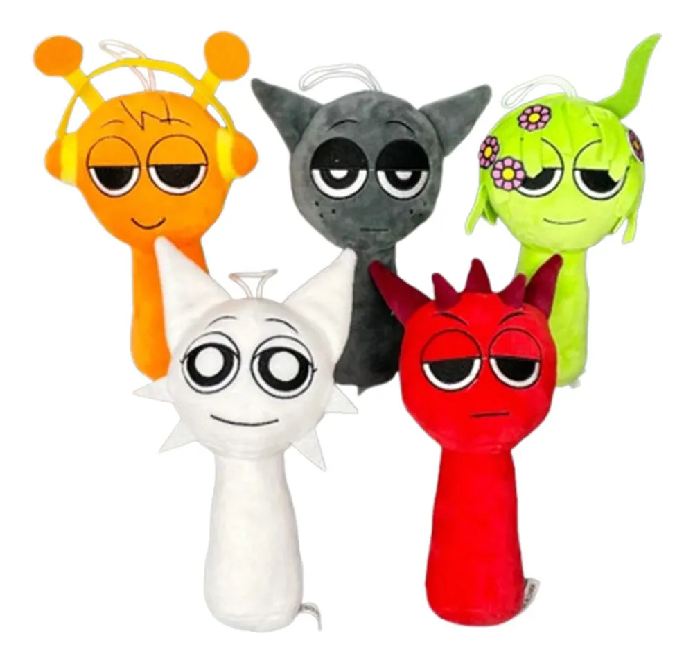 5 peluches Sprunki Rhythm Box de 20 cm Sprunkivayotoy