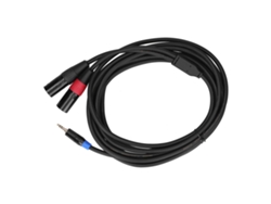 Cabo Conversor Adaptador 3.5mm Estéreo Macho Para 2 Xlr Macho Plug Conector Áudio 5m