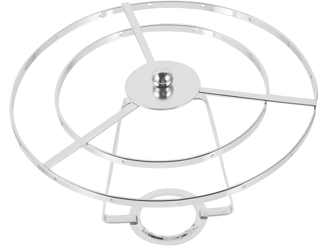 Elegante Y Resistente Soporte De Hierro Plateado