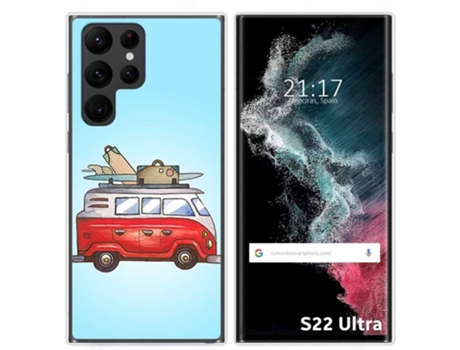 Carcasa Samsung Galaxy S22 Ultra 5G TUMUNDOSMARTPHONE Dibujos Furgoneta Multicolor