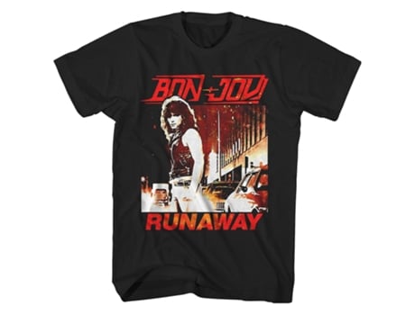 Camiseta ROCKINSTONE Bon Jovi Runaway & Album Art Camiseta ROCKINSTONE Bon Jovi (Algodón - XXXL)
