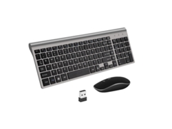 (gris) Combo De Teclado Y Ratón Inalámbricos, Diseño Ultradelgado