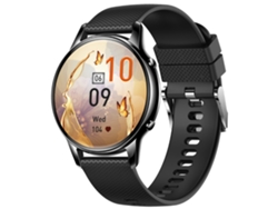 Smartwatch con Pantalla Amoled Full Touch de 1 32 Pulgadas Bluetooth Llamadas Funciones Salud Mujer y Diseño Redondo Negro YEMAESRE