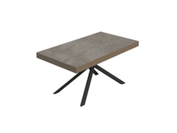 Mesa extensible Niket gris paloma 160/264x90 cm con patas antracita Itamoby