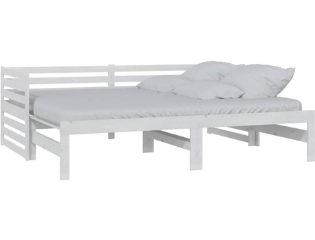 Sofá cama VIDAXL Blanco Madera (203.5x185x68.5 cm)