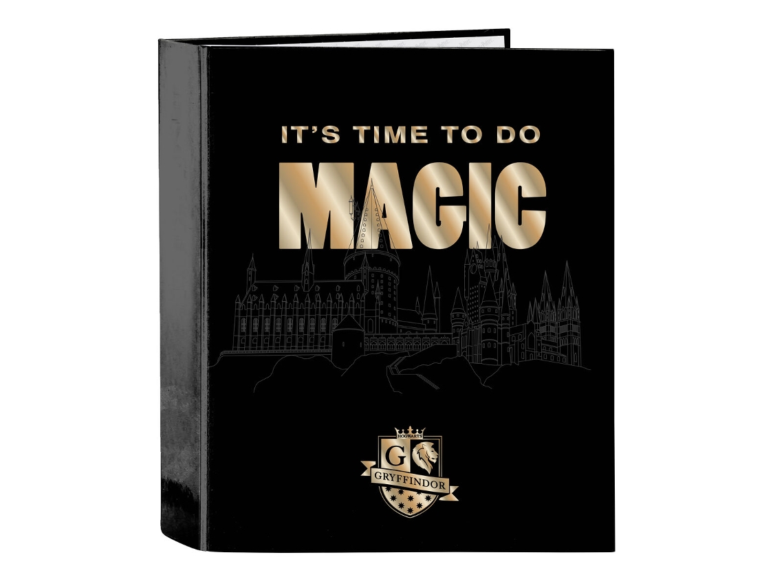 Carpeta de anillas Harry Potter Bravery Negro A4 27 x 33 x 6 cm