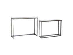Set 2 Consola Marmol Aluminio Patinado 108x30x79cm