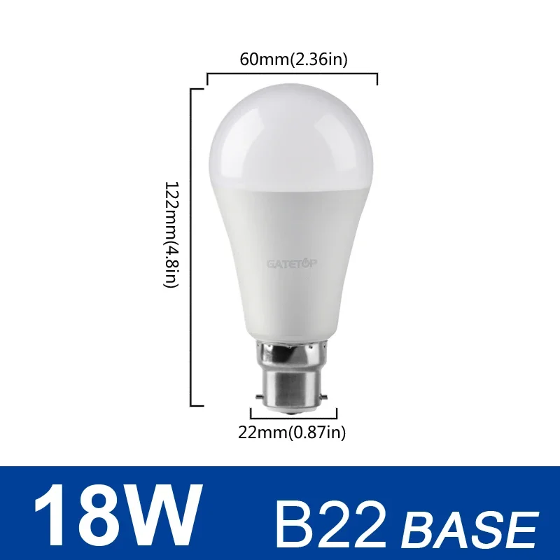 (18w B22, Atenuación Tricolor) 6 Bombillas Led, Ac220v, Ahorro De Energía, Luz Led Doméstica Para Sala De Estar