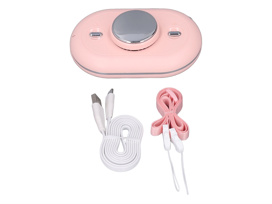 Mini Ventilador Portátil Recargable Por Usb, Manos Libres Y Ajustable, Con Collar Y Batería De 2000 Mah - Rosa