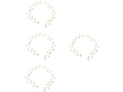 Conjunto De 4 Piezas De Guirnalda Nupcial Con Perlas Y Accesorio Para El Cabello Para La Novia, Diadema Elegante