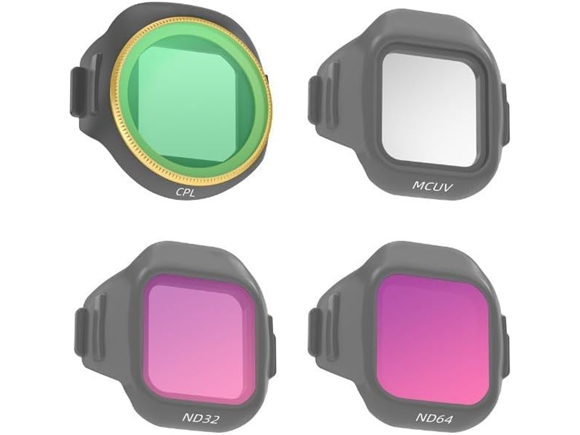 Juego De Filtros Nd Cpl Ajustables Para Dji 5 Pro Con Protección Nd32, Nd64, Mcuv Y De Cristal Óptico.