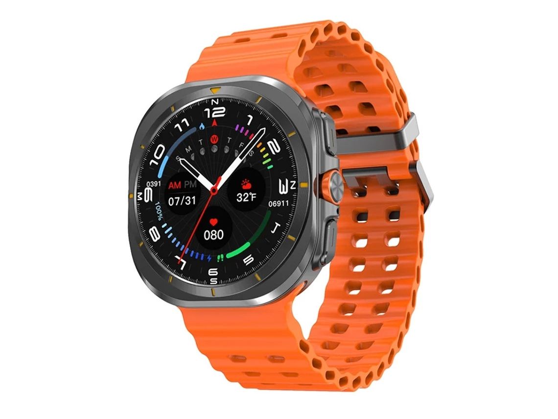Reloj inteligente con llamadas Bluetooth, descarga de música y videos locales, 32 GB de almacenamiento y compatibilidad con auriculares TWS, Orange Bestvite