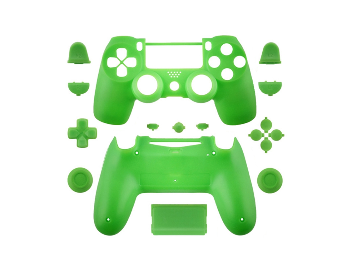 Juego Completo De Funda Protectora Y Botones Para Mando Ps4 Playstation Slim Pro (jdm-040) Czhhmart Verde