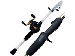 Combo De Caña Pescar Para Casting: Telescópica Carbono Y Carrete Baitcasting, Kit Pesca Portátil Viajes, Pe...